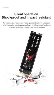 Kootion 128GB 256GB 1TB Internal Solid State Drive PCle 3.0 NVMe M.2 Drive