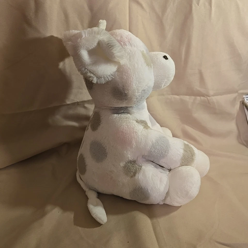 Jirafa Rosa Gris Blanco Ojos Cosidos Amor Pequeña Jirafa Bebé Peluche 12" Juguete Lovey Foto 3 de 4