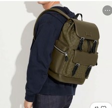 Image of Sprint Backpack in Signature Jacquard and Edge Backpage with Plaid Print