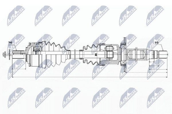 NTY Antriebswelle NPW-VV-035 FüR Volvo V90 2 235 S90 234-image