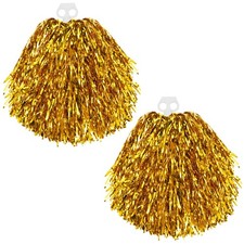 2 Pcs Cheerleading Pom Poms with Handle Team Sports Dance Cheering Pompoms