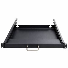 1U 19" Wide Rackmount Sliding Keyboard Cantilever Drawer Tray Shelf