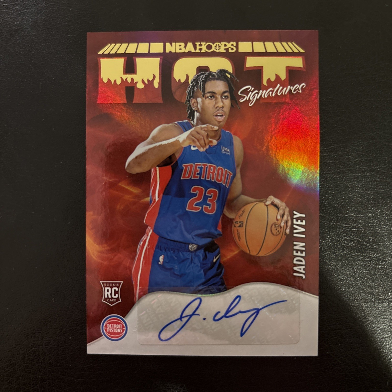 2022-23 Panini NBA Hoops Hot Signatures Rookie RC Auto Jaden Ivey Pistons
