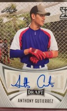 2021 Leaf Draft - Base Autographs Anthony Gutierrez #BA-AG1 (AU)