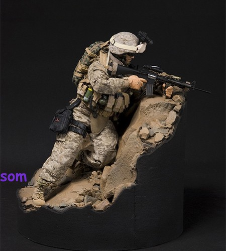 1/6 Mountain Rock Resin Diorama Base Sniper Scene Stand for 12" Soldier Figure - 第 15/17 張圖片