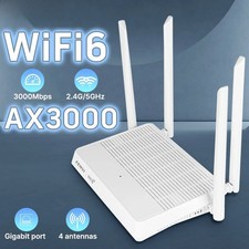 WIFI6 Router Gigabit 2.4G/5GHz 802.11AX Wireless Signal Amplifier Booster WPA3