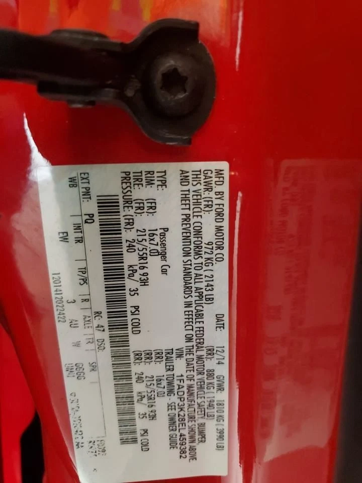 2014 Ford Focus Used Manual Temperature Control HVAC Unit 3619600 - Image 2 of 4