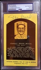 STAN MUSIAL SIGNED HOF PLAQUE ENCAPSULATED PSA STAN THE MANS ST LOUIS CARDINALS