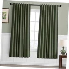 Blackout Curtains for Bedroom 63 Inch Long, 50"W x 63"L Pack of 2 Olive