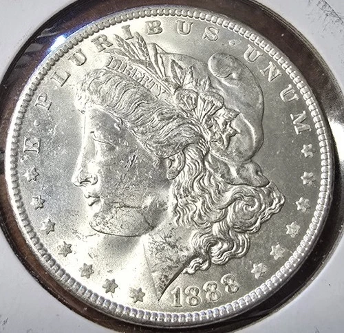 1888-p Morgan 90% Silver Dollar Uncirculated Ungraded