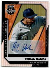 2021 Rohan Handa Panini Elite Extra Edition Rookie Auto