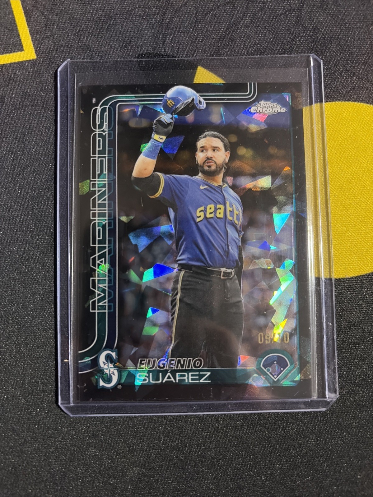2025 Topps Chrome Update Series - Eugenio Suarez #USC125 Black Refractor /10 JP