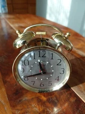 Vintage Spartus Wind Up Movement Alarm Clock - No plastic parts - 4.5” - Works!