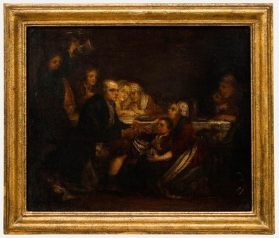After Jean-Baptiste Greuze (1725-1805) - Framed Early 19th Century Oil, Epiphany