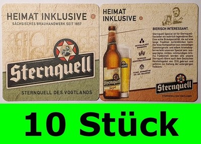 10 Stück Bierdeckel Sternquell Spezial Plauen Vogtland Sachsen Bar Theke LR