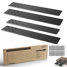 4 PCS 14 Countertop Support Brackets, Granite, Heavy Duty L Shelf, DIY, Wall