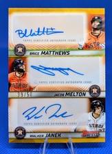 Brice Matthews Jacob Melton Walker Janek 2025 Bowman's Best Triple Auto Gold /50