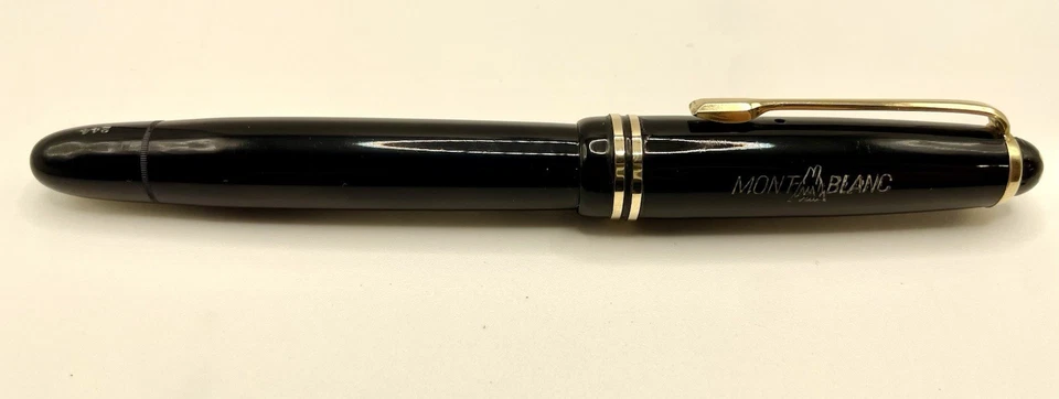 Rara pluma estilográfica de celuloide MONTBLANC 244 años 50 como nueva - AEG - 14 k KF nueva en caja - restaurada Foto 3 de 4