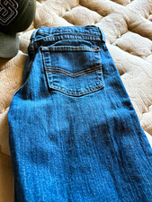 Ariat Boys Relaxed Fit Straight Leg Medium Wash Denim Jeans Blue Size 14