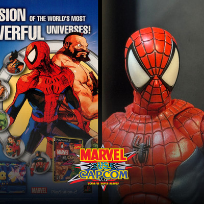 HEAD ONLY MAFEX 075 Reissue Spider-Man Marvel vs Capcom Game 1:12 Scale Custom