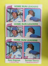 DAVE KINGMAN/GORMAN THOMAS  1980   Lot of 3  Home Run Leaders  Topps  #202