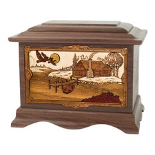 Wood Cremation Urn Wooden Urns - Walnut Cabin Ambassador