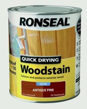 Ronseal Quick Drying Woodstain Satin Finish All Colours 250ml | 750ml | 2.5ltr