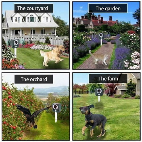 5000 ft² Solar Ultrasonic Animal Repellent Dog Cat Skunk Deer Raccoon For Garden - Picture 36 of 60
