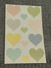 Mrs. Grossman's Stickers - Vellum Collection - Hearts -Nice Assortment- 3 Sheets