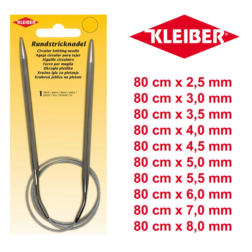 Rundstricknadeln 80cm Rundstricknadel Marke Kleiber Stricknadeln