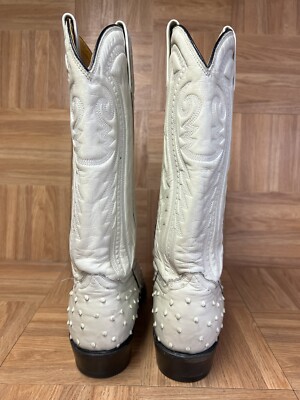 RARE? RUDEL Ivory Goat Ostrich Cowboy Leather Boots Men\'s Size 7.5 EEWestern Rudel | Shoes | Rare Rudelivory Goat Ostrich Cowboy Leather  main image 3