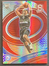 Tyrese Maxey 2020-21 Panini Spectra Asia T-Mall RED WAVE PRIZM #109
