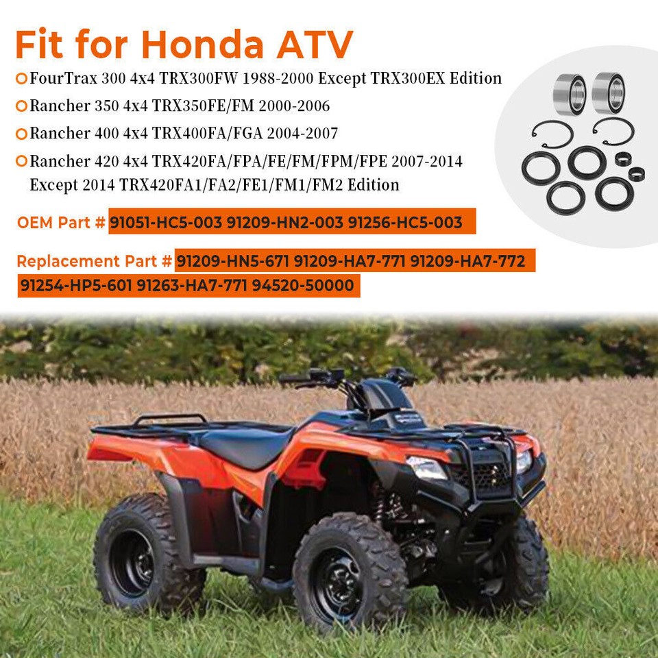 Headlight Assemblies For Jaguar 420 Front Wheel Bearing & Seal Kit For Honda Rancher 350 400 420 4x4 697807 - Foto 5