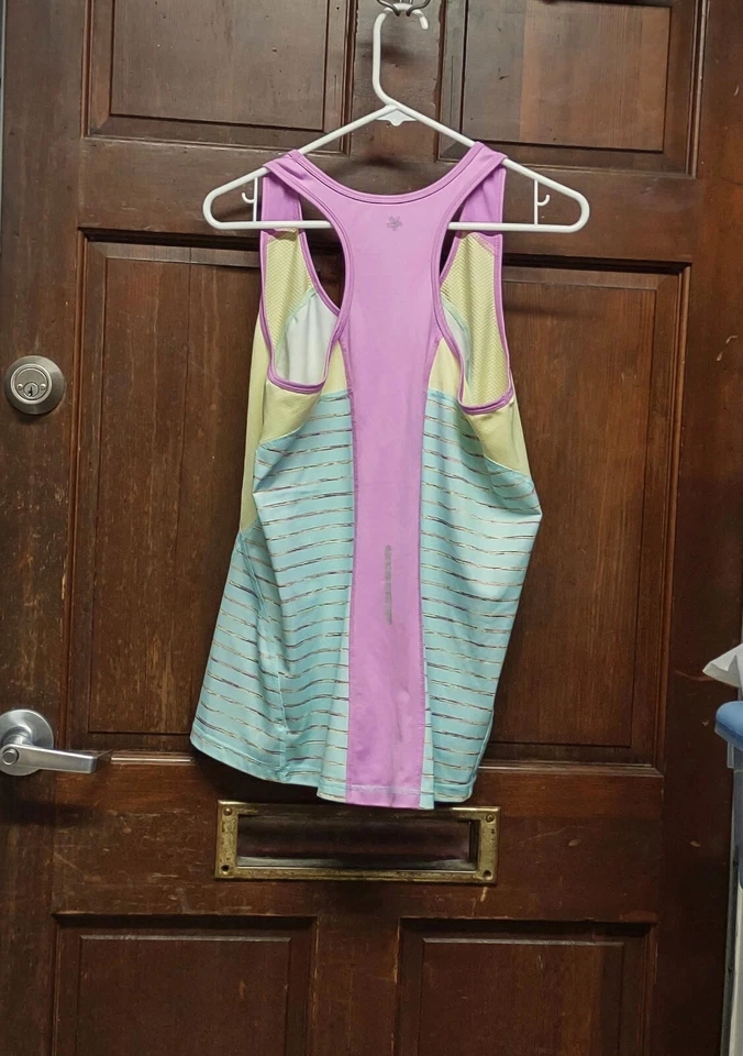 Tek Gear DryTek Multicolor Striped Activewear Tank Top Women's Size L - Image 2 of 3