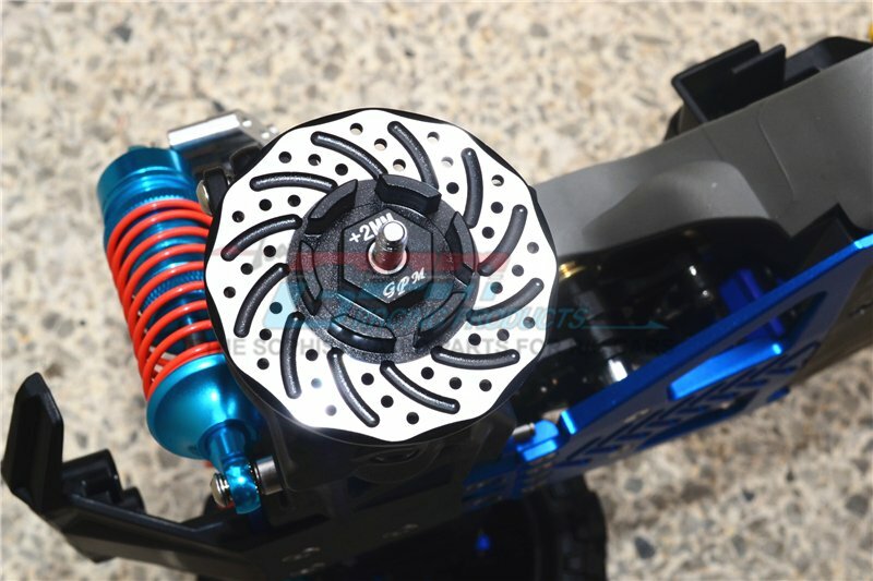 GPM Racing Alum +2mm Hex Silver w/ Brake Disk & Silver Lining