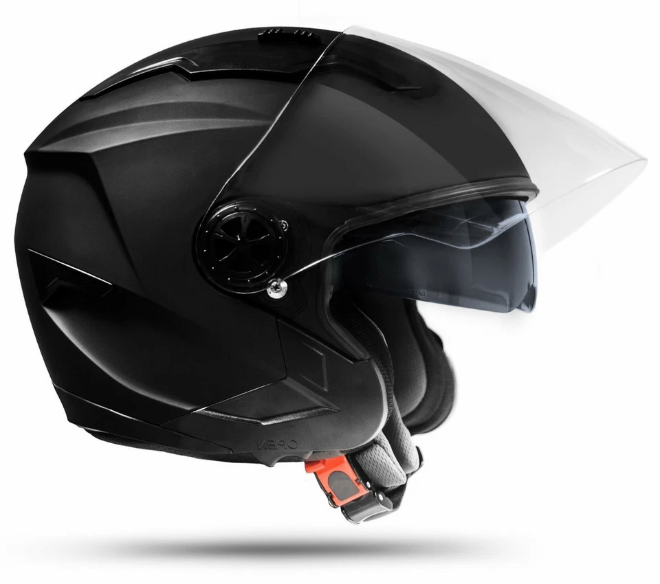 ATO LA Street Jethelm Schwarz XL mit Doppelvisier DVS ECE Motorradhelm Anthrazit - Bild 2 von 4