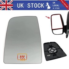 Left N/S;Door Wing Mirror Glass Upper Heated For Ford Transit MK8 2014-2021 UK