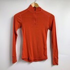 Woolies Ibex Women's 150 Merino Wool 1/4 Zip Long Sleeve Mock Neck Shirt Size Xs
