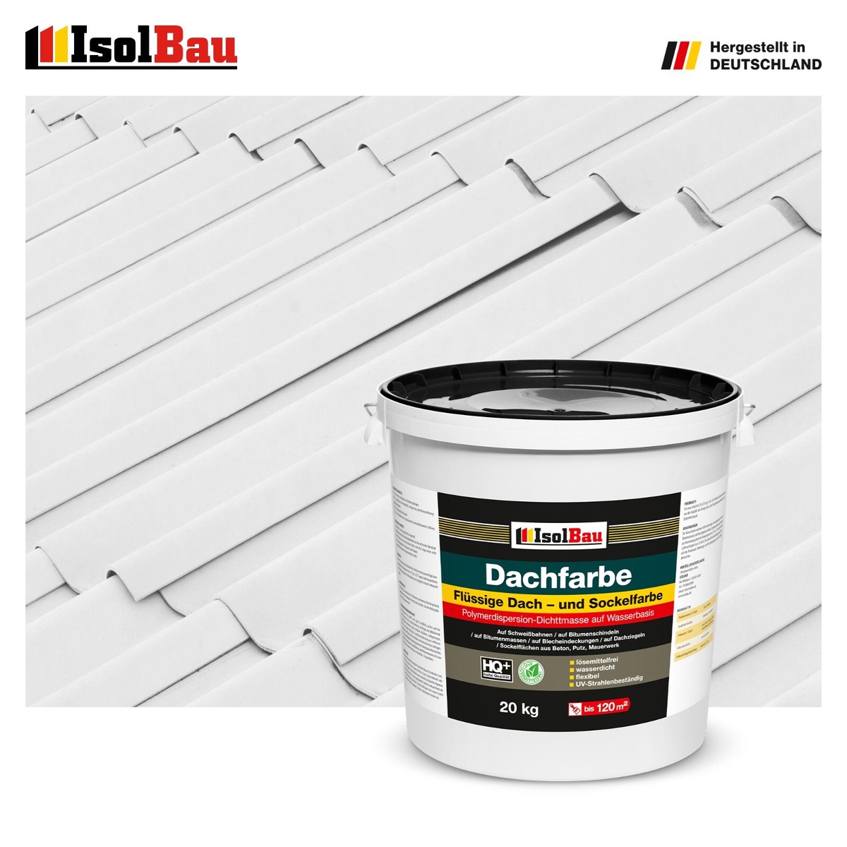 Dachfarbe Sockelfarbe Weiss 4 Kg Fassadenfarbe RAL Farbe Nano Polymermembran