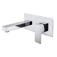 Wall Mount Bathroom Faucets Vessel Sink Faucet Chrome Solid Brass Rough In Valve