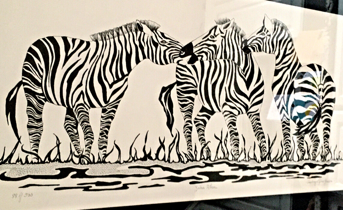 絵画 Zebrappy Zebra Vintage Postage Stamp Fine Art Print – Roomytown