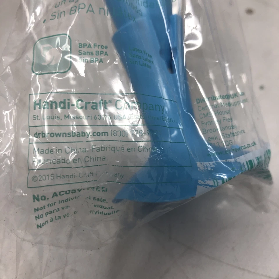 Cepillo de limpieza de biberón Dr. Brown's con soporte, azul/blanco paquete de 1 Foto 4 de 4