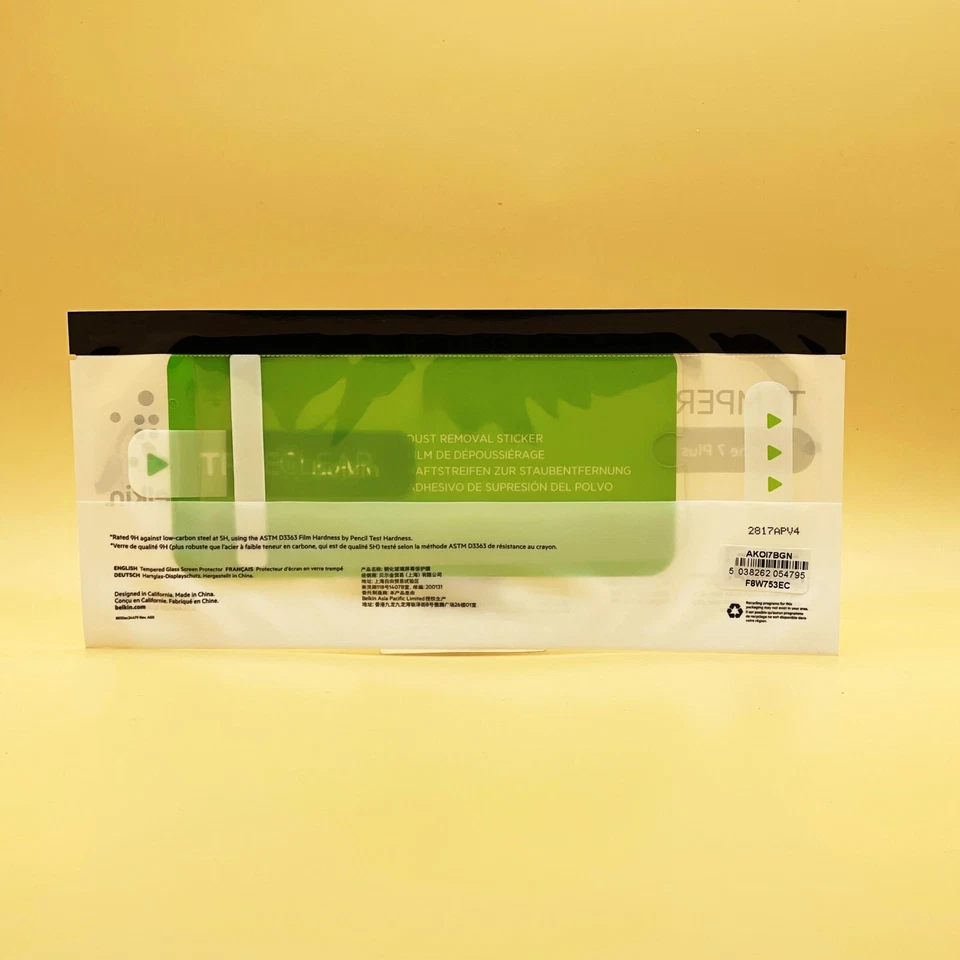 Genuine Belkin Tempered Glass Screen Protector Saver for iPhone 6+ 6S+ 7+ 8 Plus - Image 4 of 4