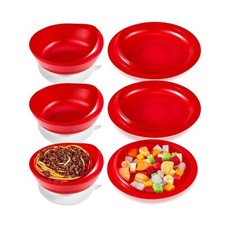 Hushee 3 Sets Spill Proof Scoop Bowl and Plate Set with Suction Base Adaptive...