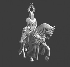 Northern Crusades Miniature Medieval Mounted Teutonic Crusader Knight Cavalry 3D