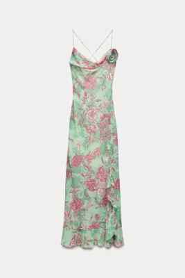 green emerald velvet dress Zara Mint Green Lace Maxi Dress with Side Slit  SilkRoll