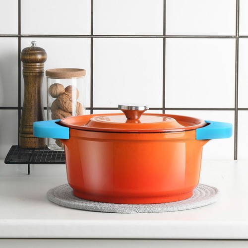 2Pcs Silicone Pot Holder Cast Iron Hot Skillet Handle Cover Potholder Pan Sleeve - Picture 2 of 14