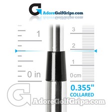Iron Ferrules Collared Taper Tip 0.355" (19.00mm Length) - Black (12 Pack)