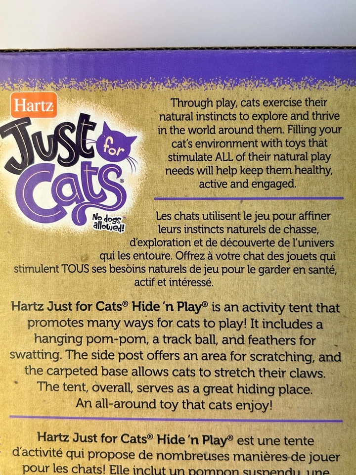 Hartz Just Cats Hide 'N Игровая Палатка для Активности Игрушка для Кошек Новая в Коробке Исследуйте Игрушку для Кошек - Изображение 4 из 4