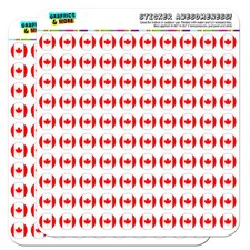 Canada National Country Flag 0.5" Scrapbooking Crafting Stickers